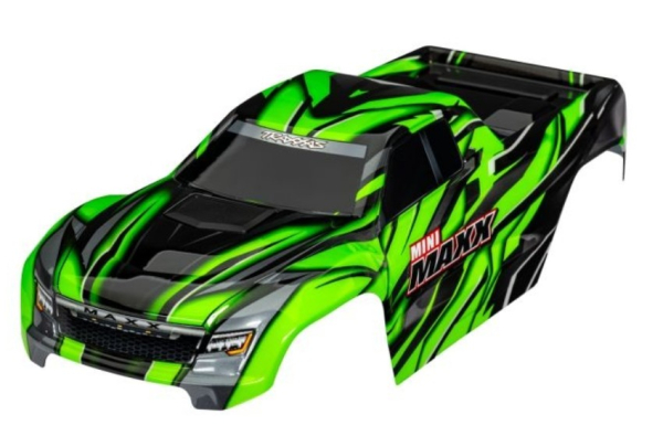 TRX10711-GRN Karosserie grün mit Aufkleber & Clipless TRAXXAS Mini-Maxx